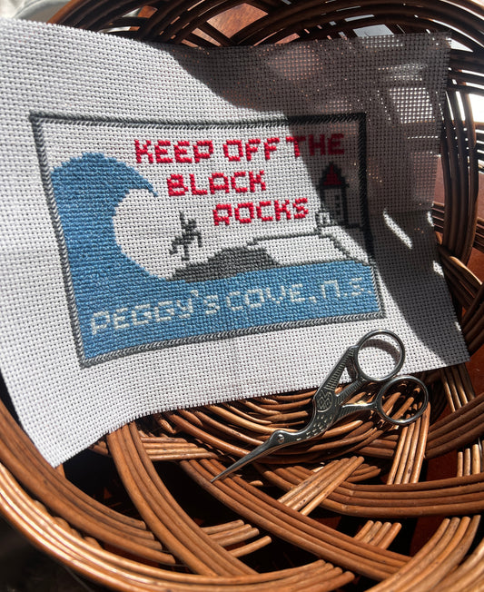 COMING SOON: Keep Off the Black Rocks (Peggy's Cove) Cross Stitch Kit