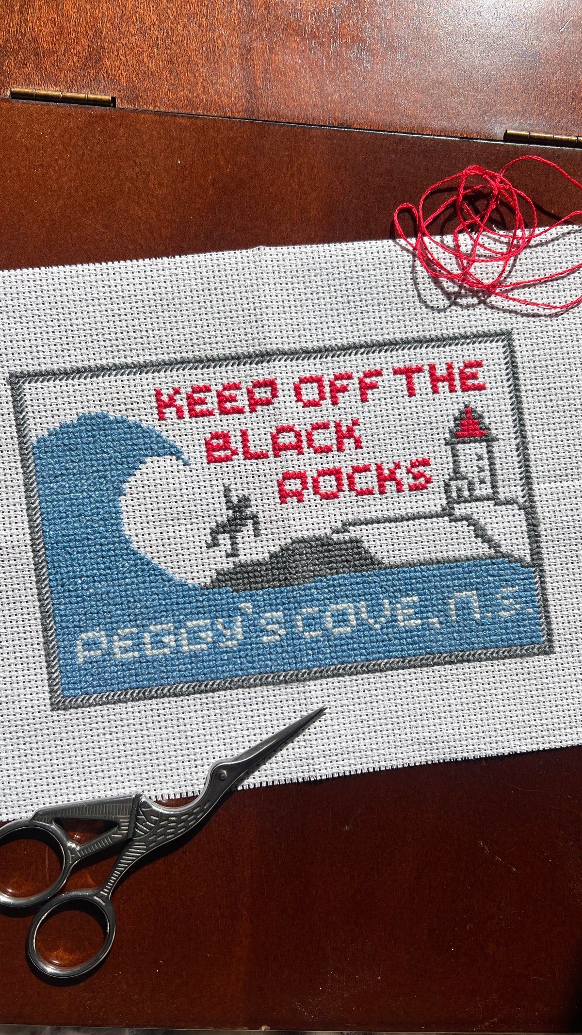 COMING SOON: Keep Off the Black Rocks (Peggy's Cove) Cross Stitch Kit